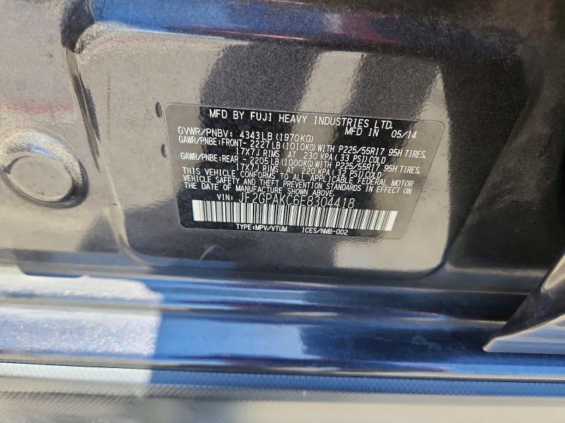 2014 Subaru Xv Crosstrek მანქანა იყიდება აუქციონზე, vin: JF2GPAKC6E8304418, აუქციონის ნომერი: 61084136