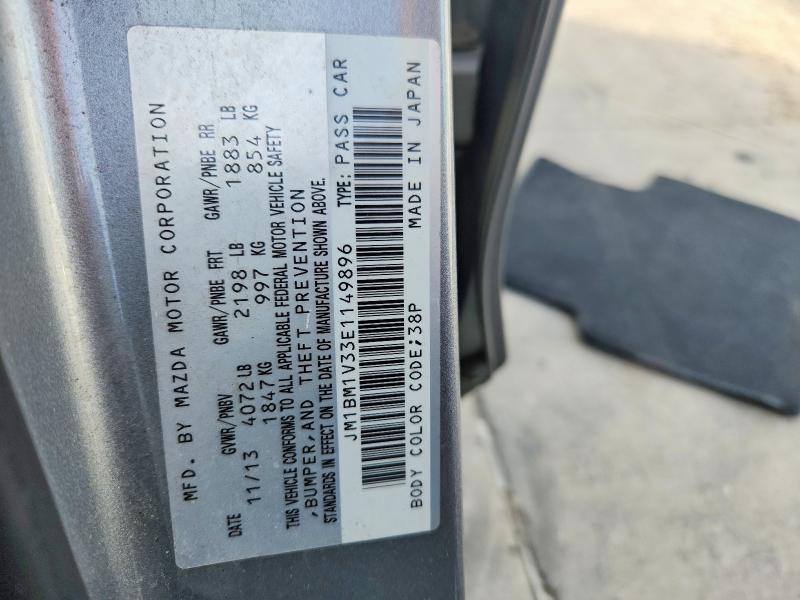 Aukcja sprzedaży 2014 Mazda 3, vin: JM1BM1V33E1149896, numer aukcji: 59331926
