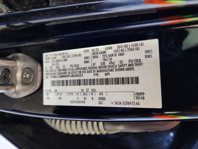 Aukcja sprzedaży 2023 Ford Escape, vin: 1FMCU9MN0PUB39331, numer aukcji: 60610436