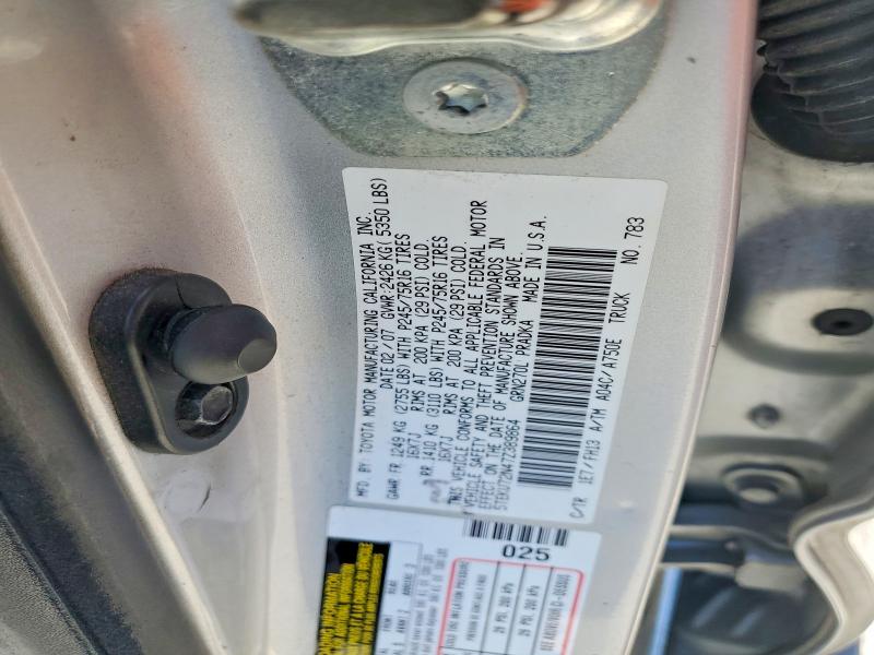 85994565 :رقم المزاد ، 5TEKU72N47Z389864 vin ، 2007 Toyota Tacoma مزاد بيع