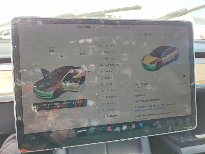 Продажа на аукционе авто 2022 Tesla Model 3, vin: 5YJ3E1EB8NF317869, номер лота: 58833896