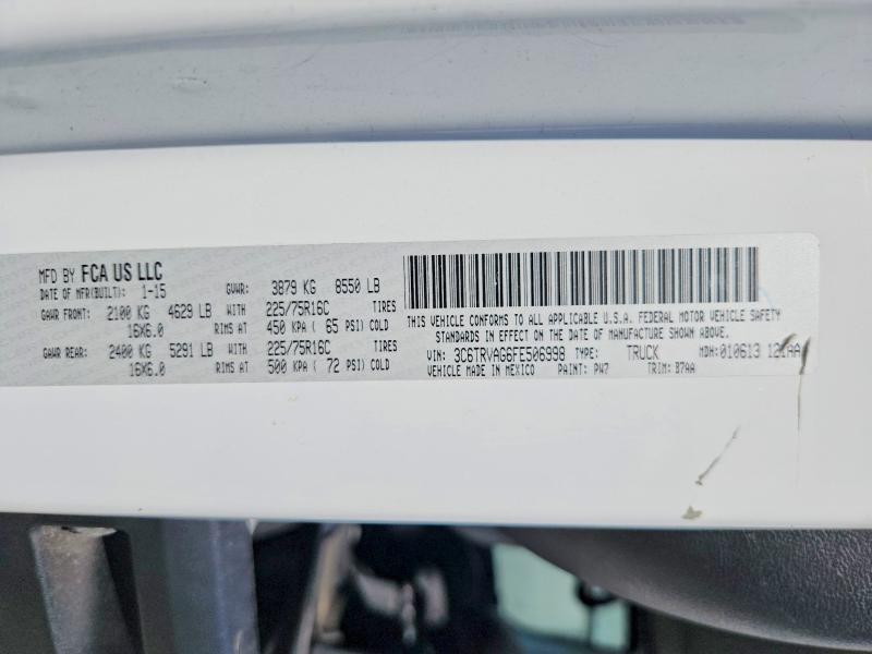 Aukcja sprzedaży 2015 Ram Pro Master 1500, vin: 3C6TRVAG6FE506998, numer aukcji: 62684246