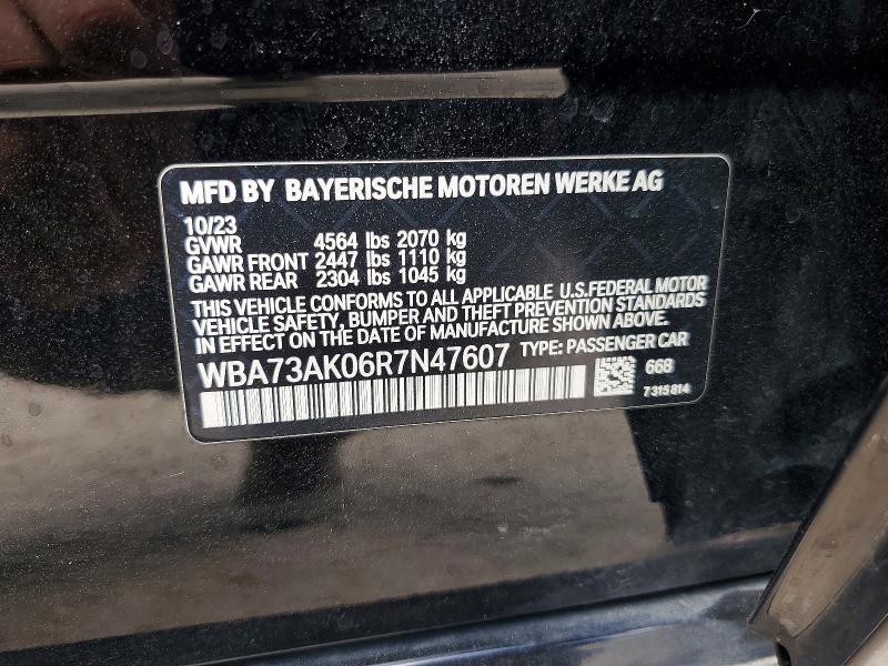 Продажа на аукционе авто 2024 Bmw 228xi, vin: WBA73AK06R7N47607, номер лота: 62978306