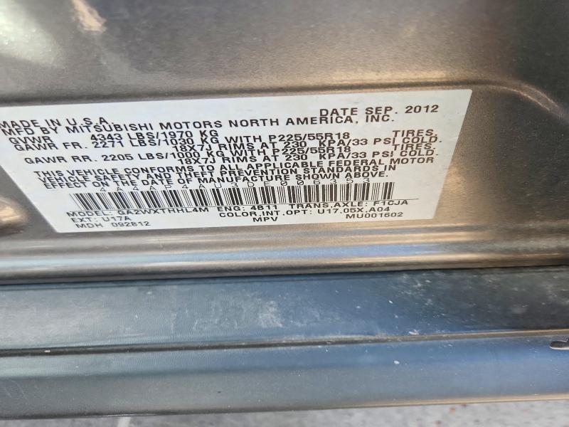 Aukcja sprzedaży 2013 Mitsubishi Outlander Sport, vin: 4A4AP4AU3DE006353, numer aukcji: 60036806