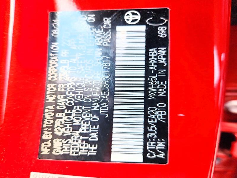 Продажа на аукционе авто 2024 Toyota Prius, vin: JTDADABU8R3017817, номер лота: 62608806