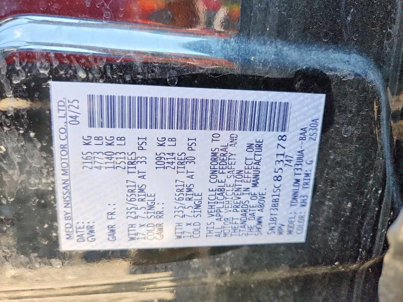 Aukcja sprzedaży 2025 Nissan Rogue, vin: 5N1BT3BB1SC853178, numer aukcji: 60591746