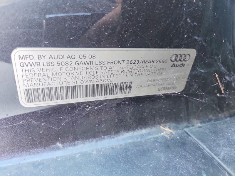 Продажа на аукционе авто 2008 Audi A6, vin: WAUAH74FX8N144672, номер лота: 59900626