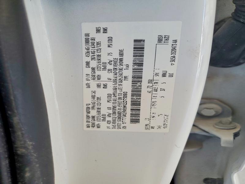 Aukcja sprzedaży 2019 Ford F250, vin: 1FT7W2B69KED75093, numer aukcji: 61611636