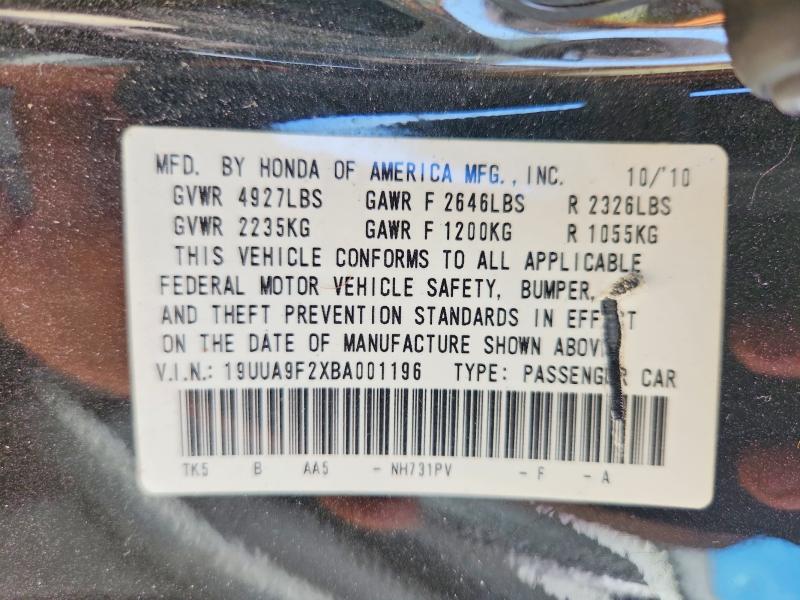 Продаж на аукціоні авто 2011 Acura Tl, vin: 19UUA9F2XBA001196, номер лоту: 59238616