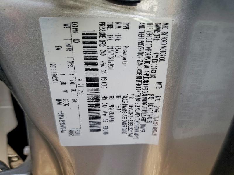 60060006 :رقم المزاد ، 1FADP3F22EL221747 vin ، 2014 Ford Focus مزاد بيع