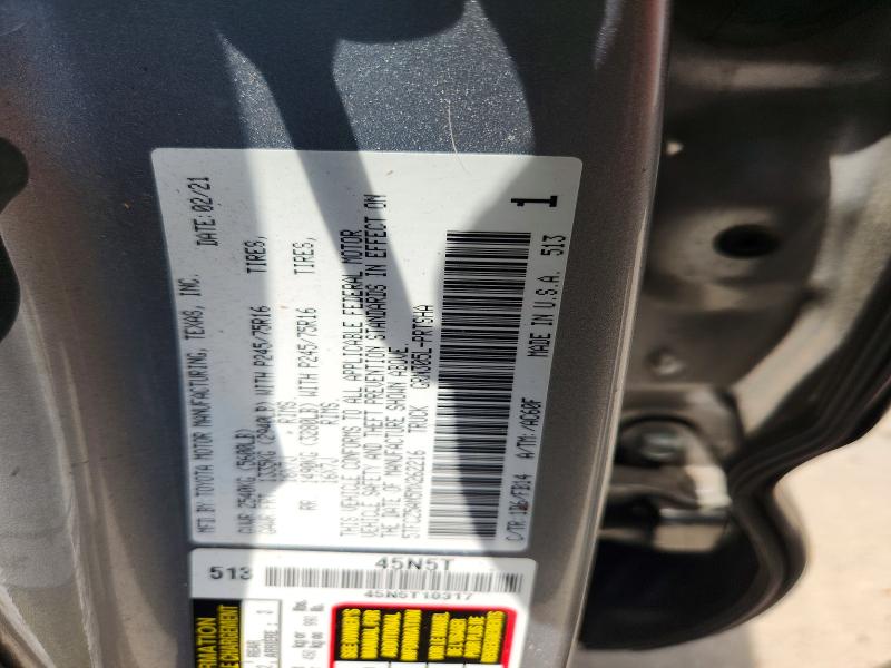 Aukcja sprzedaży 2021 Toyota Tacoma, vin: 5TFCZ5AN5MX262216, numer aukcji: 60065766