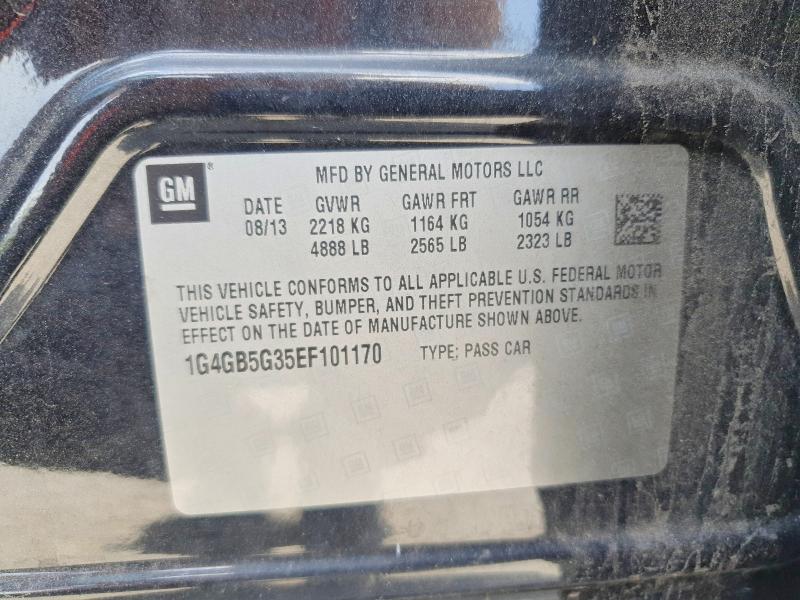 Auction sale of the 2014 Buick Lacrosse, vin: 1G4GB5G35EF101170, lot number: 60893756