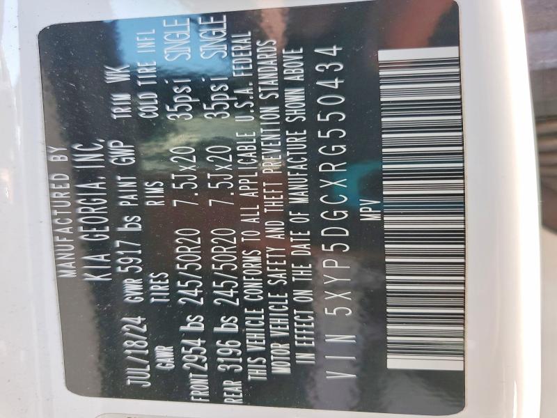 Продаж на аукціоні авто 2024 Kia Telluride, vin: 5XYP5DGCXRG550434, номер лоту: 62867366
