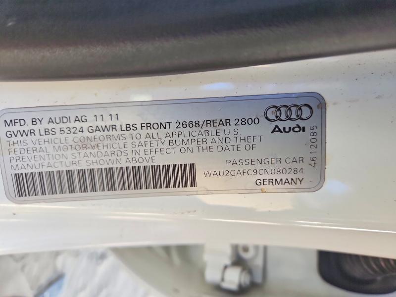 Продаж на аукціоні авто 2012 Audi A7, vin: WAU2GAFC9CN080284, номер лоту: 63402856