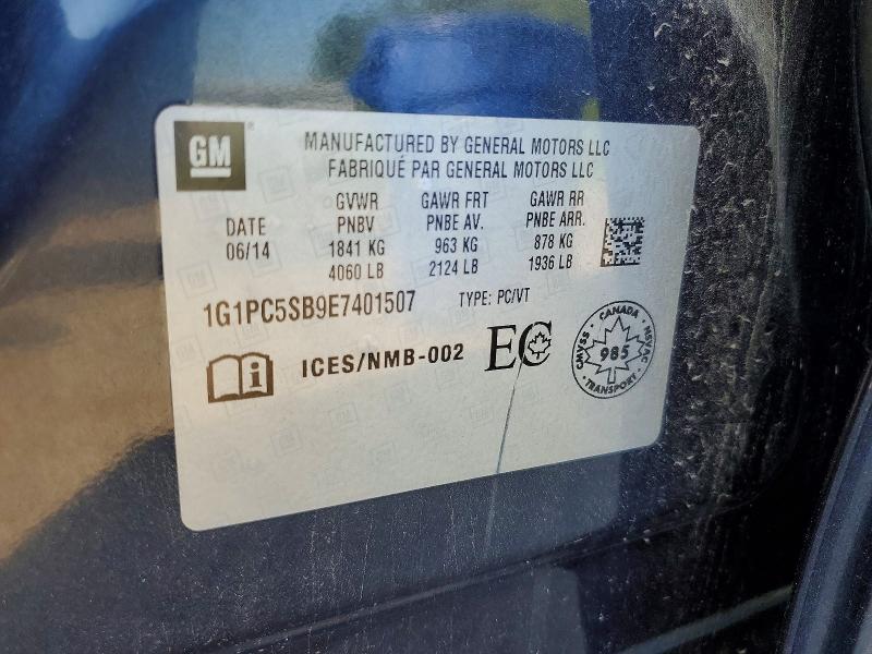 Продаж на аукціоні авто 2014 Chevrolet Cruze, vin: 1G1PC5SB9E7401507, номер лоту: 60177456