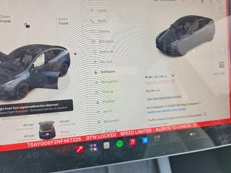 Aukcja sprzedaży 2022 Tesla Model Y, vin: 7SAYGDEF2NF467225, numer aukcji: 59826366