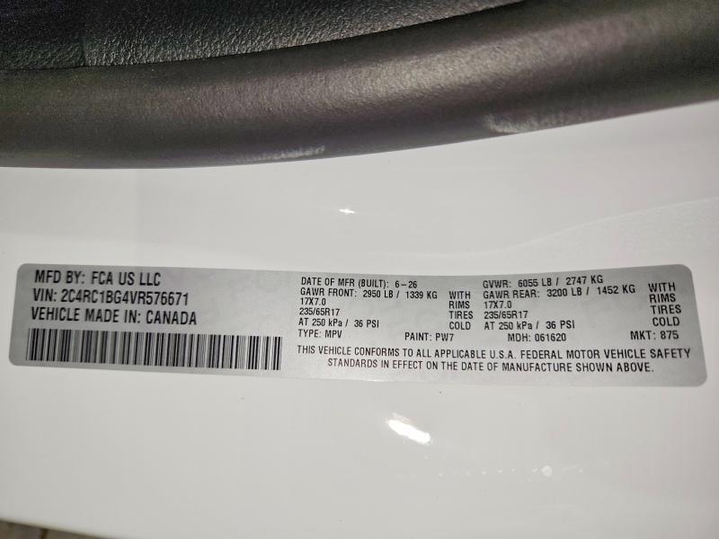 Auction sale of the 2027 Chrysler Pacifica, vin: 2C4RC1BG4VR576671, lot number: 60669896