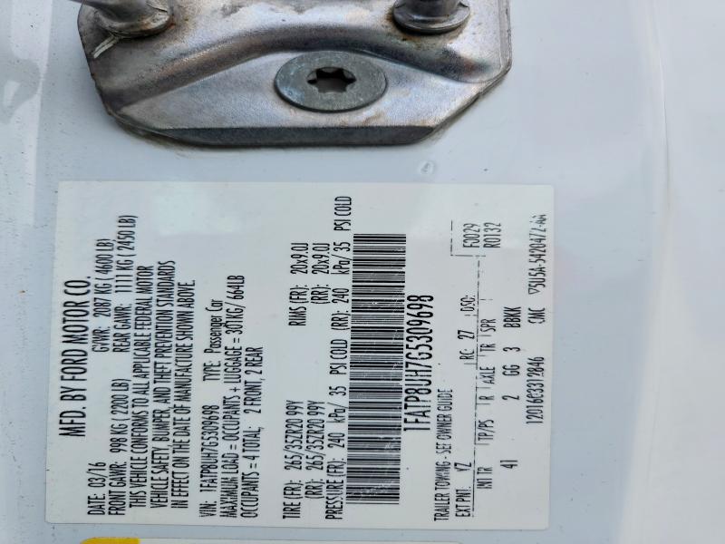 Aukcja sprzedaży 2016 Ford Mustang, vin: 1FATP8UH7G5309698, numer aukcji: 62625316