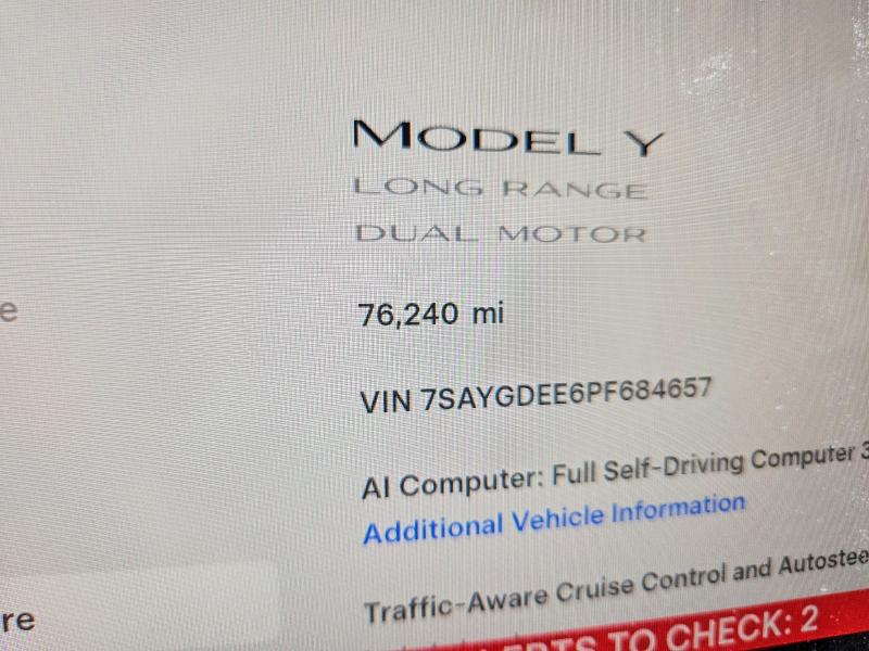 Aukcja sprzedaży 2023 Tesla Model Y, vin: 7SAYGDEE6PF684657, numer aukcji: 63428826