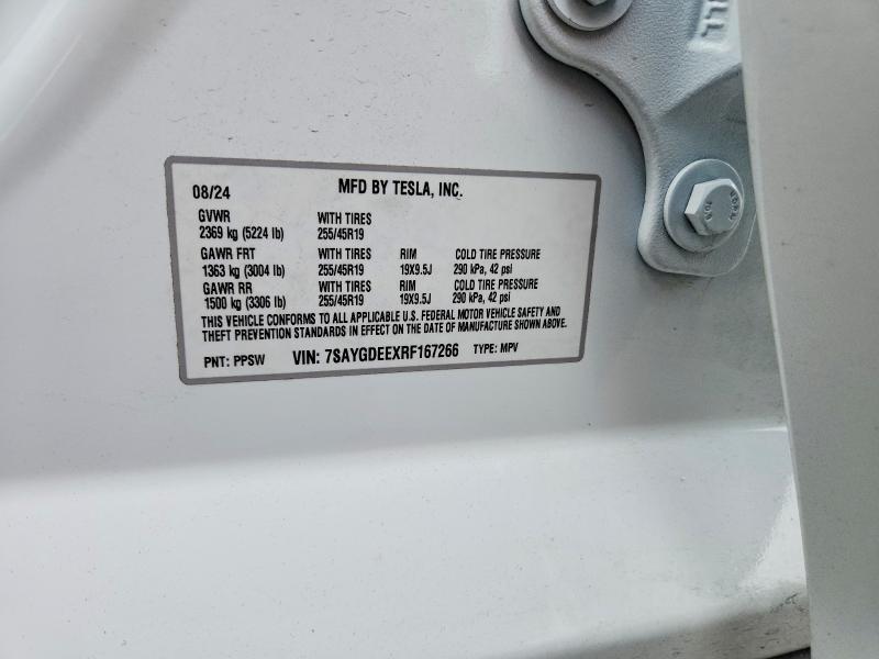 Продаж на аукціоні авто 2024 Tesla Model Y, vin: 7SAYGDEEXRF167266, номер лоту: 61055446