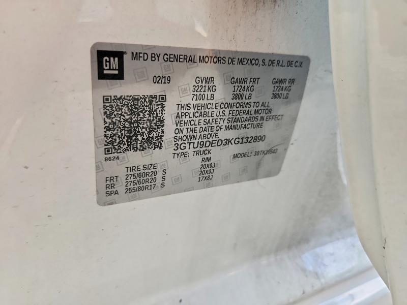 Продажа на аукционе авто 2019 Gmc Sierra, vin: 3GTU9DED3KG132890, номер лота: 85451885