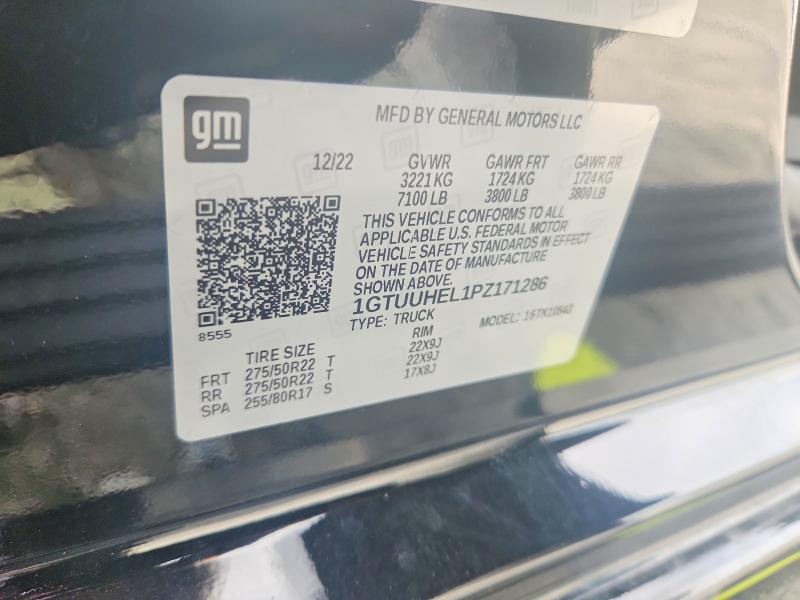 62241796 :رقم المزاد ، 1GTUUHEL1PZ171286 vin ، 2023 Gmc Sierra مزاد بيع