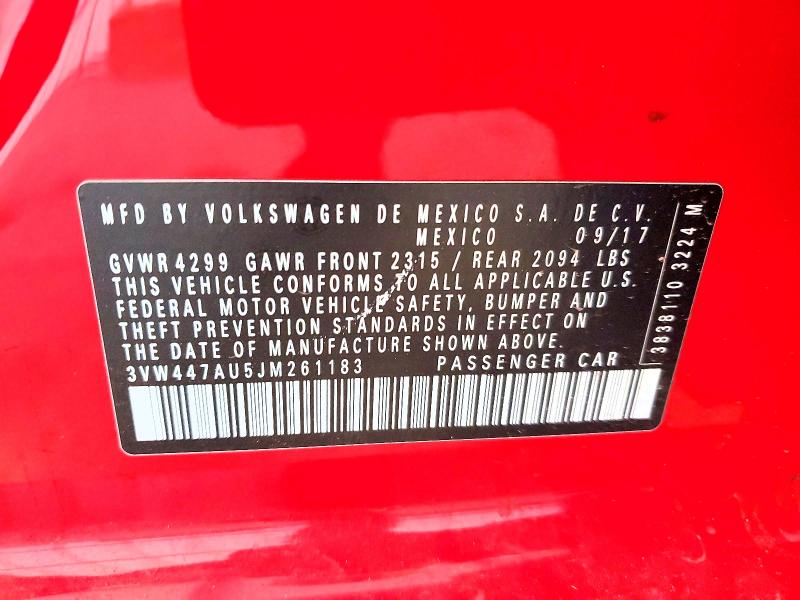 Продаж на аукціоні авто 2018 Volkswagen Gti, vin: 3VW447AU5JM261183, номер лоту: 59902896