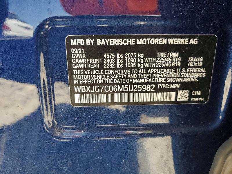 Aukcja sprzedaży 2021 Bmw X1, vin: WBXJG7C06M5U25982, numer aukcji: 61759976