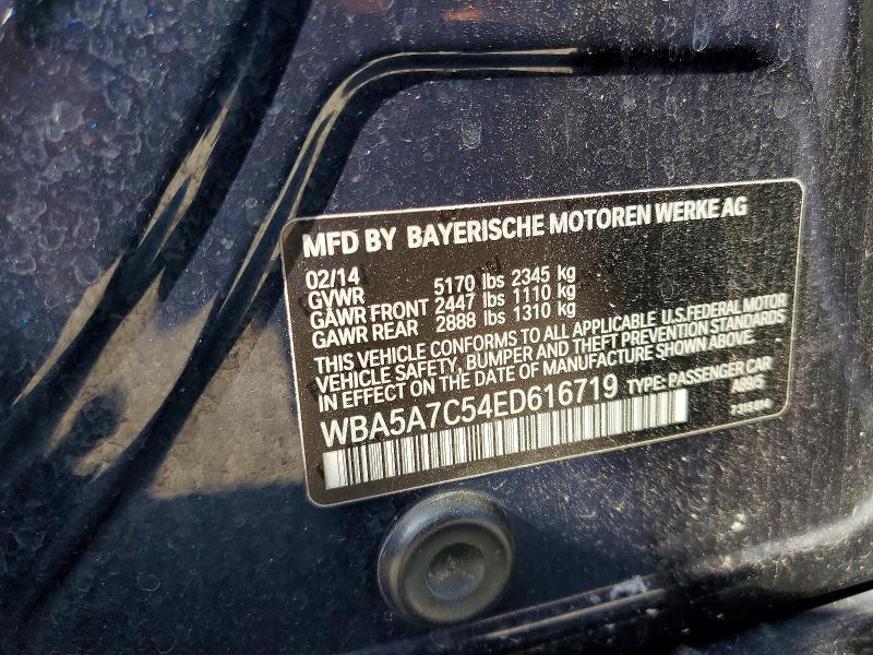 2014 Bmw 528 მანქანა იყიდება აუქციონზე, vin: WBA5A7C54ED616719, აუქციონის ნომერი: 62246666