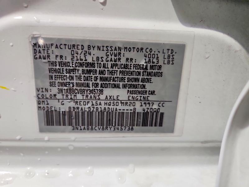 Продаж на аукціоні авто 2024 Nissan Sentra, vin: 3N1AB8CV8RY345738, номер лоту: 60882626