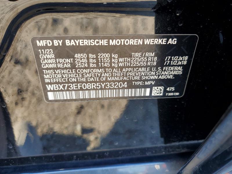 2024 Bmw X1 მანქანა იყიდება აუქციონზე, vin: WBX73EF08R5Y33204, აუქციონის ნომერი: 63009706