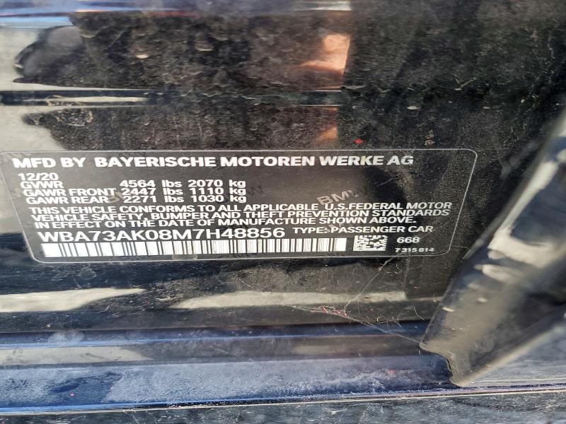 Aukcja sprzedaży 2021 Bmw 228xi, vin: WBA73AK08M7H48856, numer aukcji: 63143746