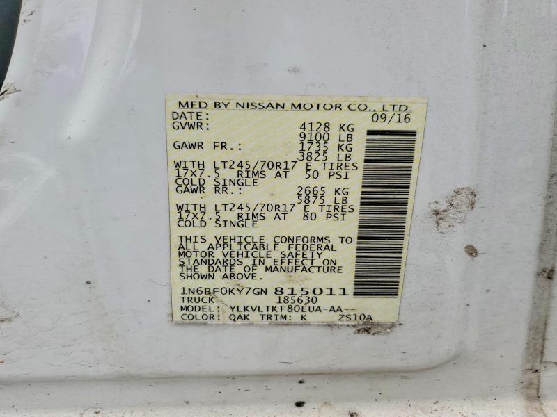 Продажа на аукционе авто 2016 Nissan Nv, vin: 1N6BF0KY7GN815011, номер лота: 68657806