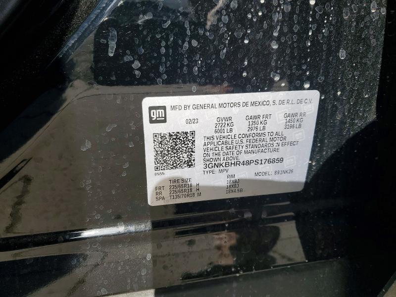 Aukcja sprzedaży 2023 Chevrolet Blazer, vin: 3GNKBHR48PS176859, numer aukcji: 59033426