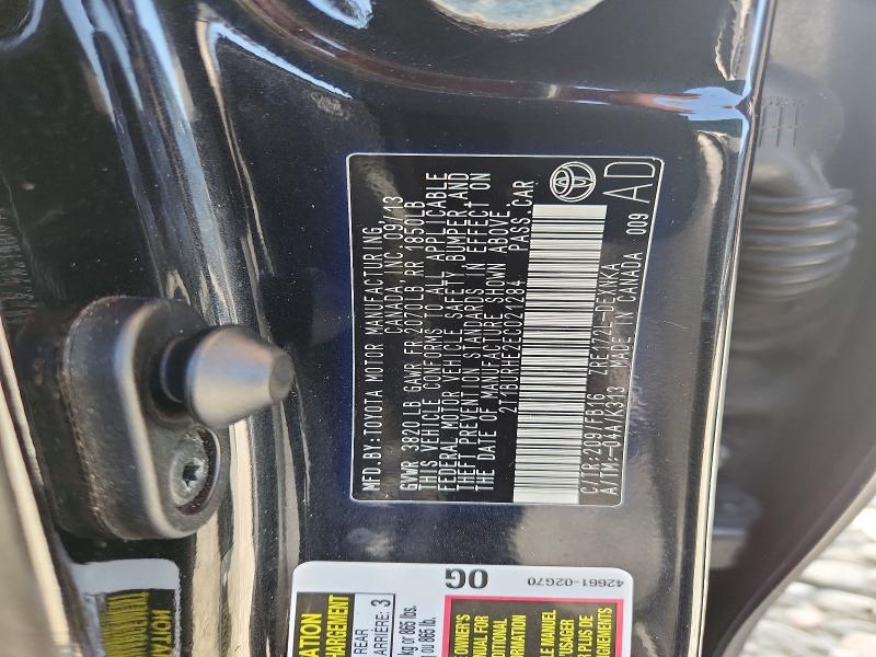 62091216 :رقم المزاد ، 2T1BURHE2EC021284 vin ، 2014 Toyota Corolla مزاد بيع