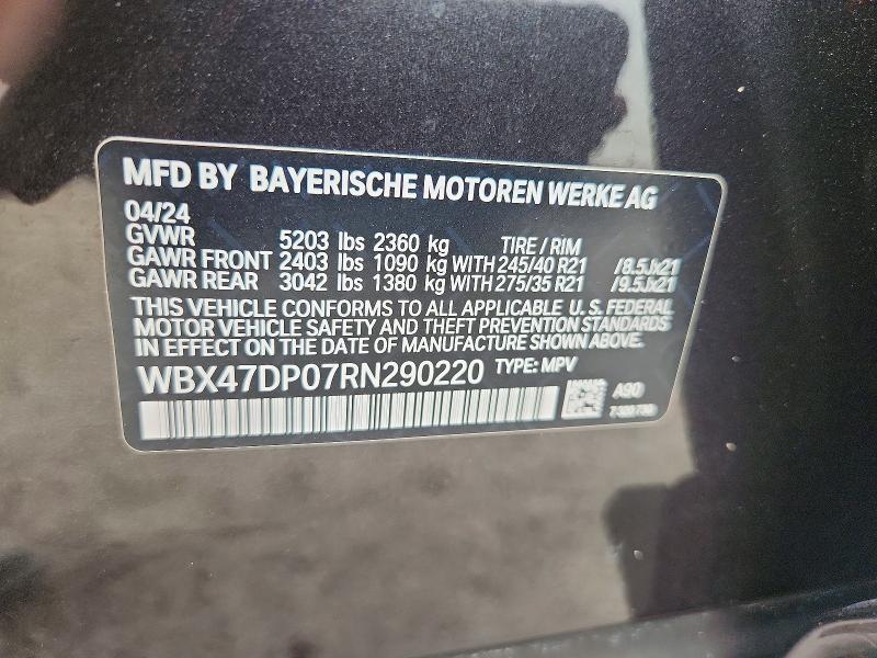Aukcja sprzedaży 2024 Bmw X3, vin: WBX47DP07RN290220, numer aukcji: 59961416