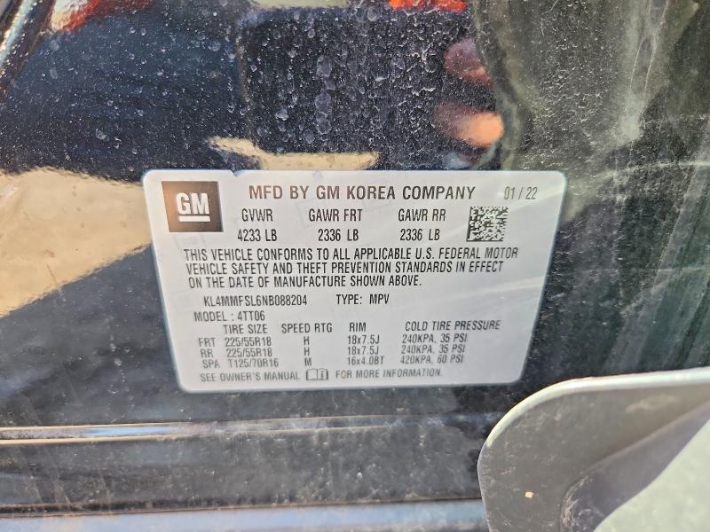 63398886 :رقم المزاد ، KL4MMFSL6NB088204 vin ، 2022 Buick Encore Gx مزاد بيع