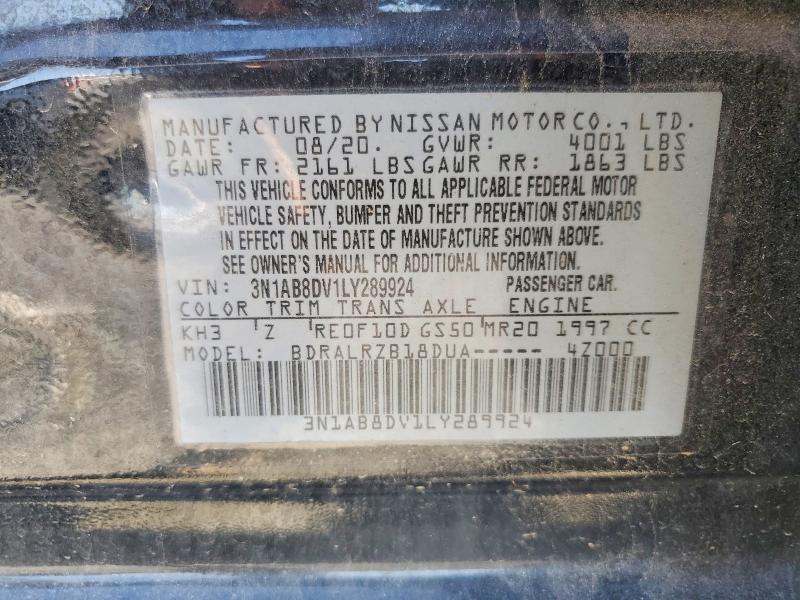 Продажа на аукционе авто 2020 Nissan Sentra, vin: 3N1AB8DV1LY289924, номер лота: 60174986