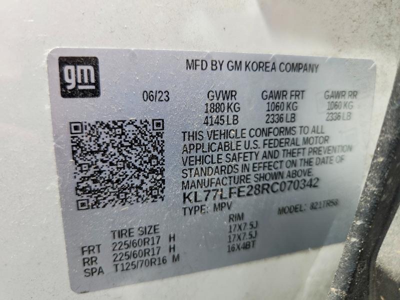 Aukcja sprzedaży 2024 Chevrolet Trax, vin: KL77LFE28RC070342, numer aukcji: 56567226