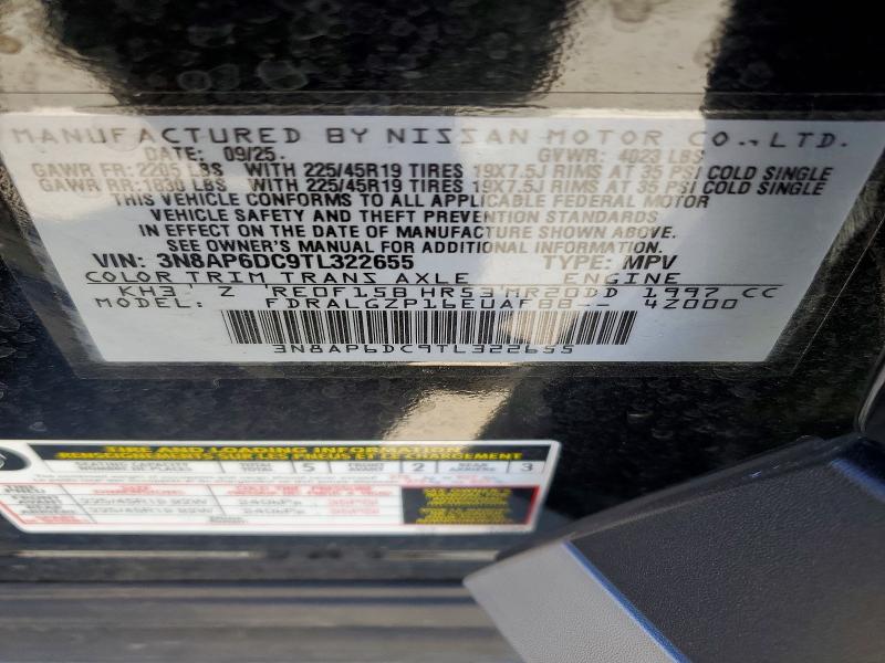 60096986 :رقم المزاد ، 3N8AP6DC9TL322655 vin ، 2026 Nissan Kicks مزاد بيع