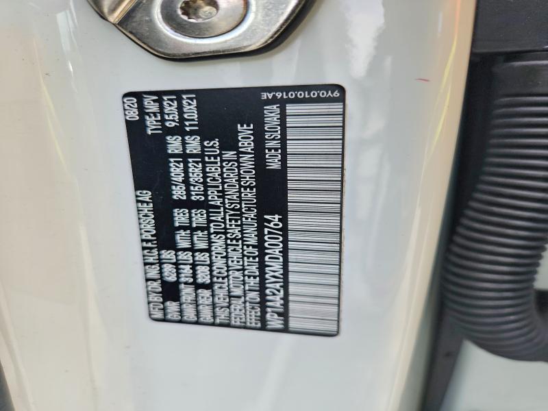 59387046 :رقم المزاد ، WP1AA2AYXMDA00764 vin ، 2021 Porsche Cayenne مزاد بيع