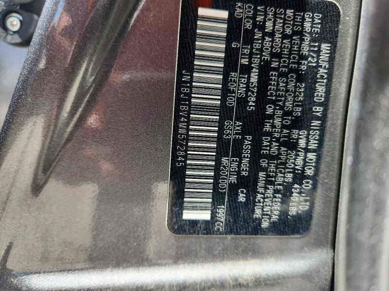 62941586 :رقم المزاد ، JN1BJ1BV4MW572845 vin ، 2021 Nissan Rogue Sport مزاد بيع