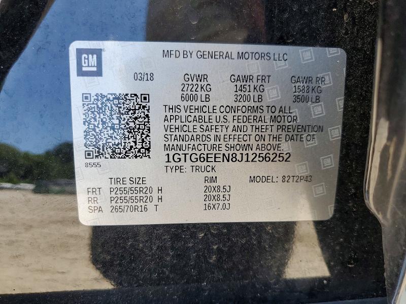 Продаж на аукціоні авто 2018 Gmc Canyon, vin: 1GTG6EEN8J1256252, номер лоту: 58218596