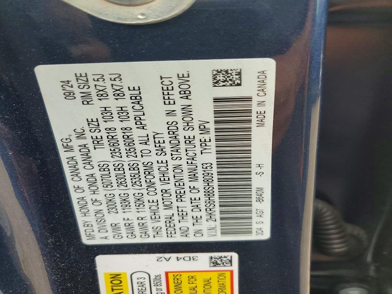 Aukcja sprzedaży 2025 Honda Cr-v, vin: 2HKRS6H88SH809153, numer aukcji: 61902766