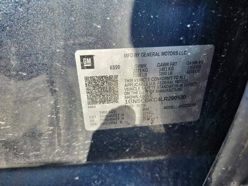 60063866 :رقم المزاد ، 1GNSCBKC4LR290530 vin ، 2020 Chevrolet Tahoe مزاد بيع