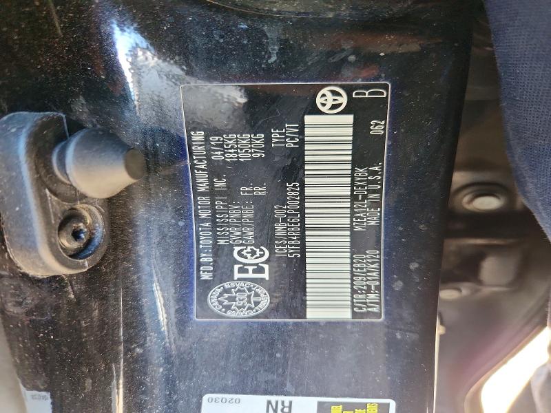 63205916 :رقم المزاد ، 5YFB4RBE6LP002825 vin ، 2020 Toyota Corolla مزاد بيع