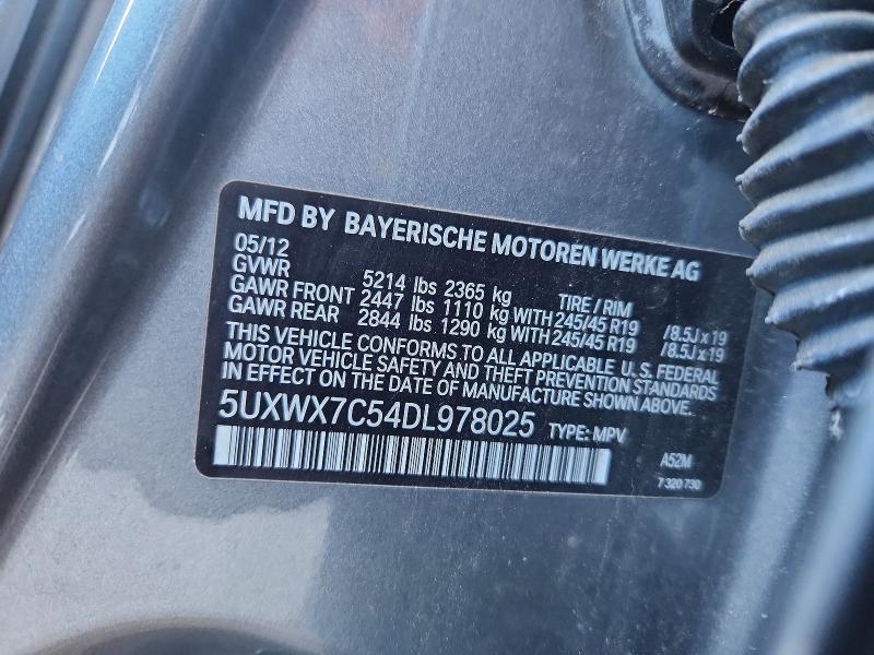Aukcja sprzedaży 2013 Bmw X3, vin: 5UXWX7C54DL978025, numer aukcji: 62657356
