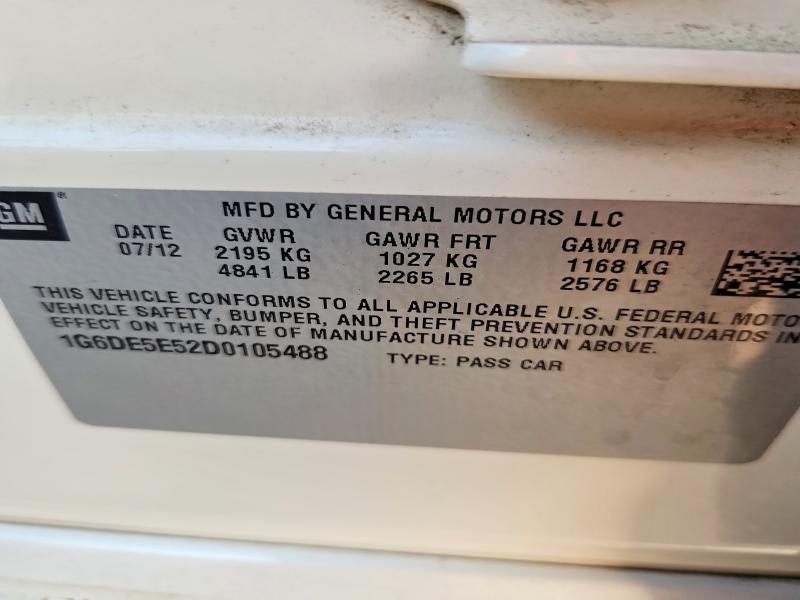 Продажа на аукционе авто 2013 Cadillac Cts, vin: 1G6DE5E52D0105488, номер лота: 63185706