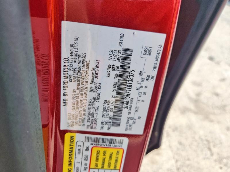 Продажа на аукционе авто 2014 Ford Fusion, vin: 3FA6P0H71ER138375, номер лота: 61130326