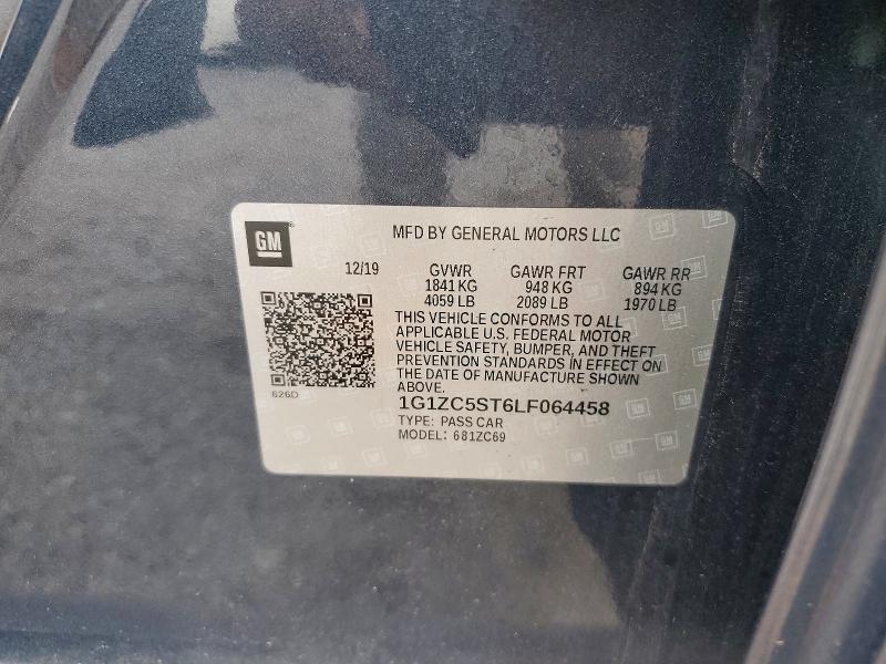 Aukcja sprzedaży 2020 Chevrolet Malibu, vin: 1G1ZC5ST6LF064458, numer aukcji: 61705226